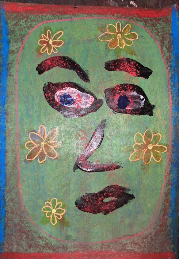 Abstract painting: Keeper of the Quiet Garden